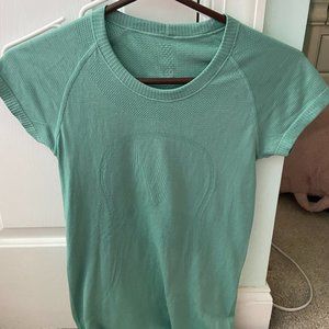 Teal lululemon short sleeve swiftly tech